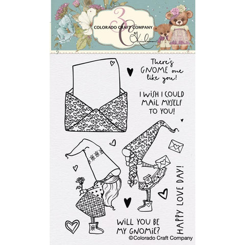 Colorado Craft Company Clear Stamps 4"X6" Love Day Gnomies-By Kris Lauren
