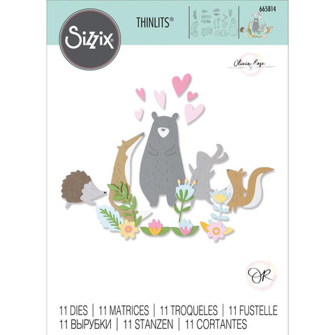 Sizzix Thinlits Dies By Olivia Rose 11/Pkg Quirky Animals