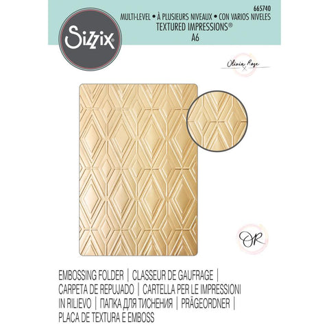Sizzix Multi-Level Textured Impressions By Olivia Rose Rhombus Pattern
