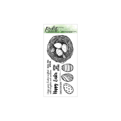 Picket Fence Studios 4"X8" Stamp Set Eggs-Tra Special Easter