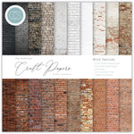 Craft Consortium Double-Sided Paper Pad 6"X6" 40/Pkg Brick Textures, 20 Designs