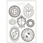 Stamperia Soft Maxi Mould 8.5"X11.5" Clocks, Garden Of Promises