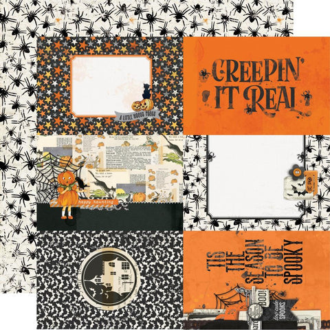Simple Stories Simple Vintage October 31st Double-Sided Cardstock 12"X12" 4"X6" Elements