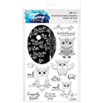 Simon Hurley create. Clear Stamps 6"X9" Owl Buddies
