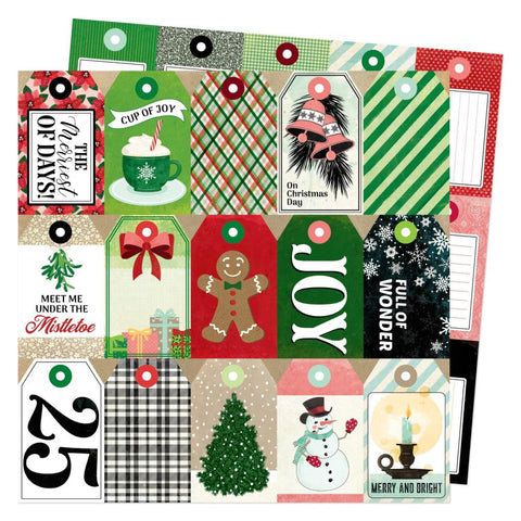 Vicki Boutin Evergreen & Holly Dble-Sided Cardstock 12"X12" Merriest Days