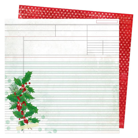 Vicki Boutin Evergreen & Holly Dble-Sided Cardstock 12"X12" Making Spirits Bright