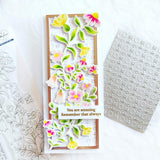 Pinkfresh Studio Stencils 4"X9" 6/Pkg Wildflower Slimline Layering