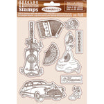 S50 Stamperia Cling Rubber Stamp 5.5"X7" Desire Elements