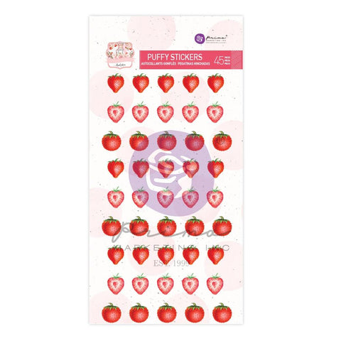 Strawberry Milkshake Puffy Stickers 45/Pkg