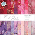 Craft Consortium Double-Sided Paper Pad 12"X12" 30/Pkg Ink Drops - Rose, 20 Designs