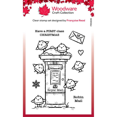 S35 Woodware Clear Stamp 4"X6" Singles Robin Post