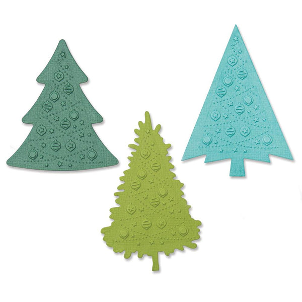 Sizzix Switchlits Embossing Folder By Kath Breen Festive Trees