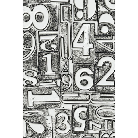 Sizzix 3D Texture Fades Embossing Folder By Tim Holtz Numbered