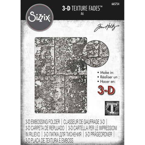 Sizzix 3D Texture Fades Embossing Folder By Tim Holtz Industrious