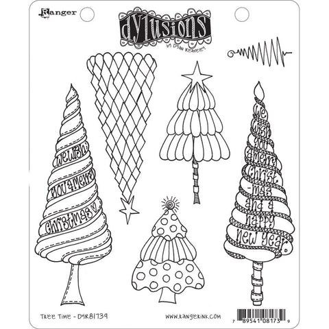 Dyan Reaveley's Dylusions Cling Stamp Collection Tree Time