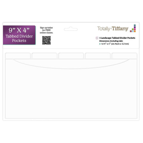 Totally-Tiffany Tabbed Divider Pockets 5/Pkg 9"X4"