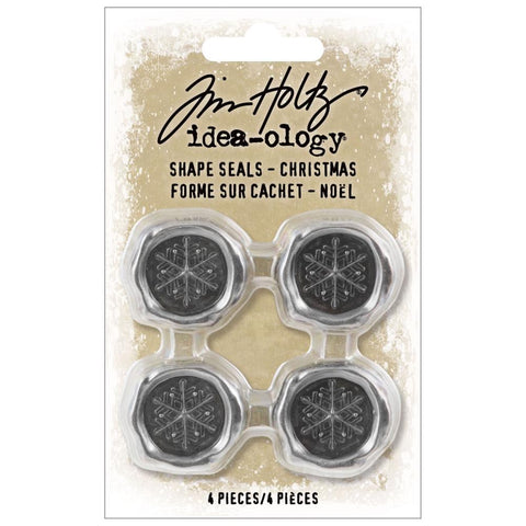 Tim Holtz Idea-Ology Metal Shape Seals 4/Pkg Christmas
