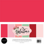 Carta Bella Double-Sided Solid Cardstock 12"X12" 6/Pkg My Valentine, 6 Colors
