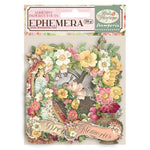 Stamperia Cardstock Ephemera Adhesive Paper Cut Outs Rose Parfum Flowers & Garlands