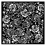 S25 Stamperia Stencil 7"X7" Rose Parfum Roses Pattern