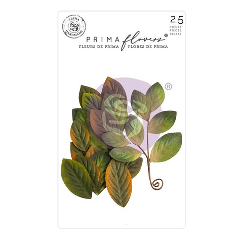 Prima Marketing Mulberry Paper Flowers Elegant Greenery/Magnolia Rouge
