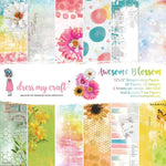 Dress My Craft Single-Sided Paper Pad 12"X12" 24/Pkg Awesome Blossom