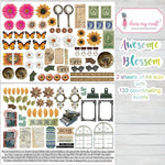 Dress My Craft Image Sheet 240gsm A4 2/Pkg Awesome Blossom, 133 Pieces