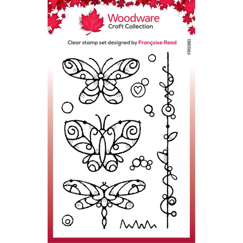 Woodware Clear Stamp 4"X6" Singles Wired Butterfly