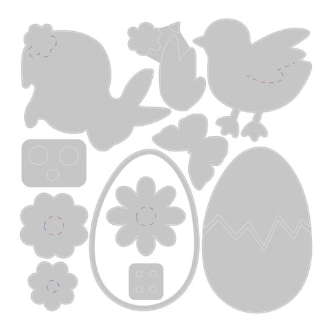 Sizzix Thinlits Dies By Olivia Rose 11/Pkg Basic Easter Shapes