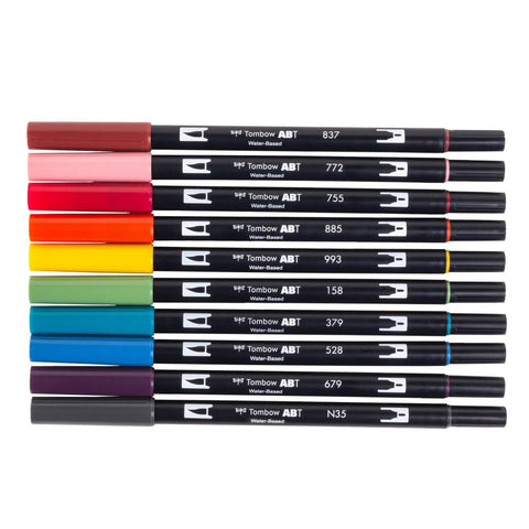 Tombow Dual Brush Pens 10/Pkg Nineties
