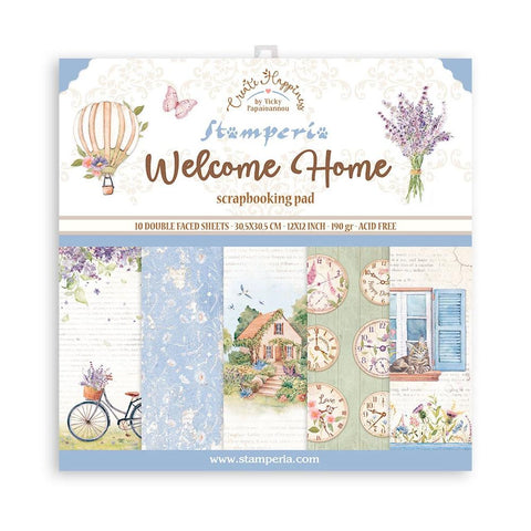 Stamperia Double-Sided Paper Pad 12"X12" Create Happiness Welcome Home