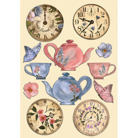 Stamperia Wooden Shapes A5 Create Happiness Welcome Home Clocks