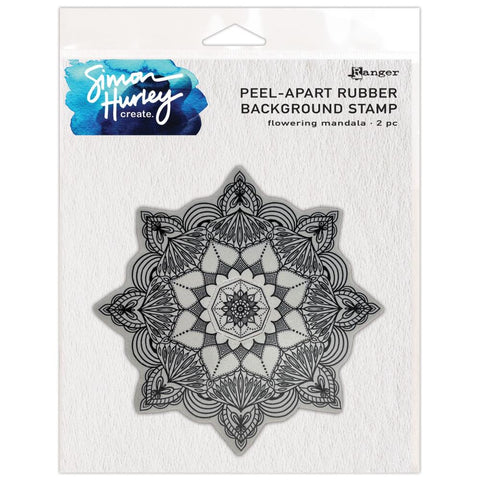 Simon Hurley create. Cling Stamps 6"X6" Flowering Mandala