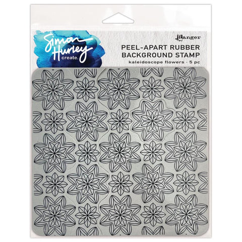 Simon Hurley create. Cling Stamps 6"X6" Kaleidoscope Flowers