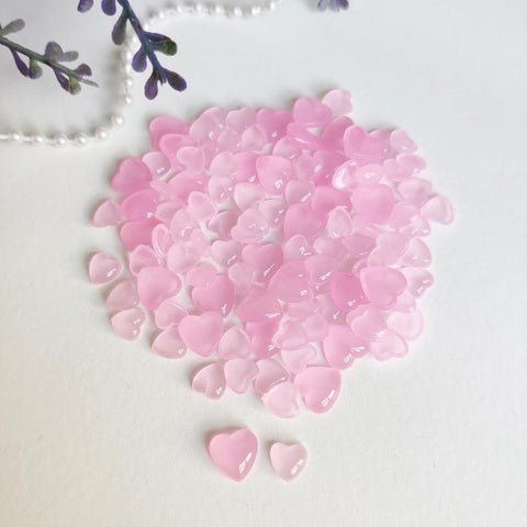 Dress My Craft Water Droplet Embellishments 8g Pastel Pink Heart - Assorted Sizes