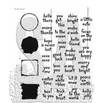Tim Holtz Cling Stamps 7"X8.5" Note Quotes