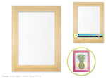 Wood Beveled Frame Mounted Canvas Panel: 13"x17.3" Frame / 10"x14" Canvas