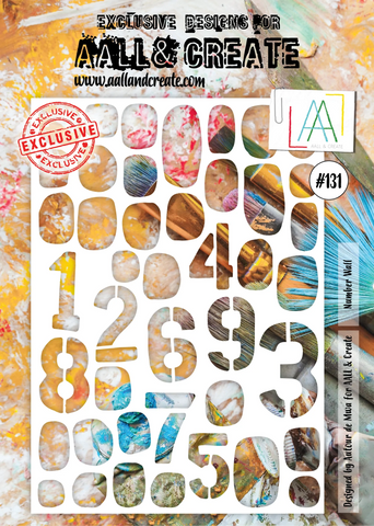 AALL & Create - #131 - A4 STENCIL - Number wall