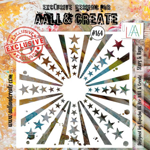 AALL & Create 6x6 Stencil - Stars and Rays #164