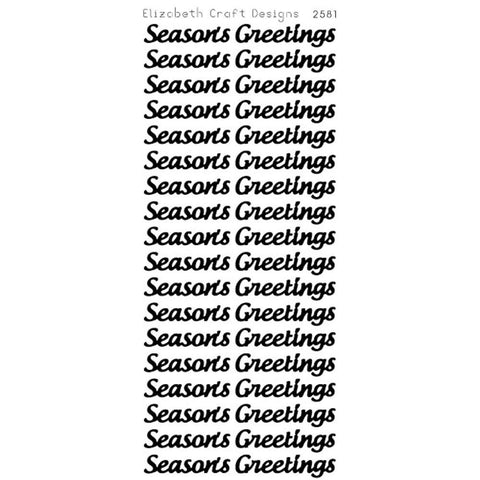 S20 Elizabeth Craft Season's Greetings Large peel off stickers (BLACK)