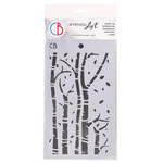 Ciao Bella Texture Stencil 5"x8" - Birch Trees