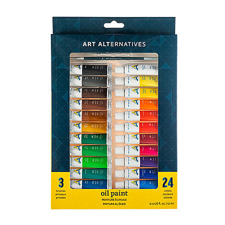 Art Alternatives Economy Oil Paint Sets, 12-Color Set - 12ml Tubes
