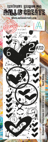 AALL & Create - #732 - BORDER STAMP - Heart Medley