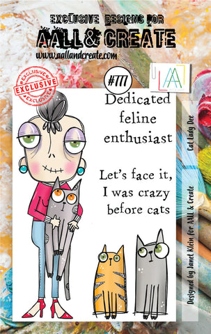 AALL & Create - #777 - A7 STAMPS - CAT LADY DEE