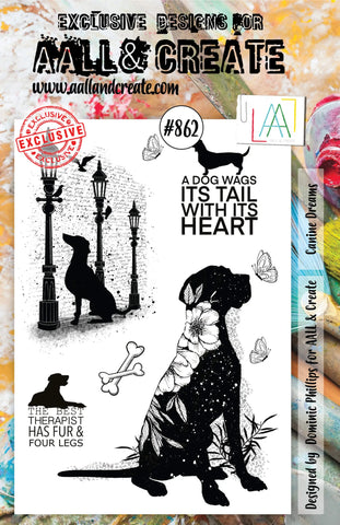 AALL & Create - #862 - A5 STAMPS - CANINE DREAMS