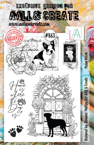AALL & Create - #863 - A5 STAMPS - POSTAL POOCH