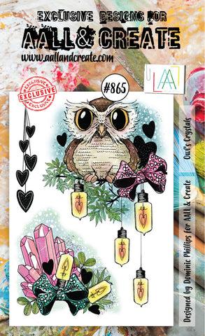 AALL & Create - #865 - A6 STAMPS - OWL"S CRYSTALS