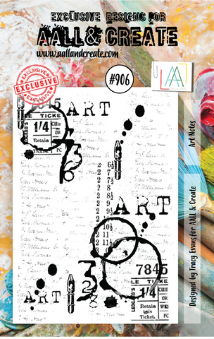 AALL & Create #906 - A7 STAMP - ART NOTES