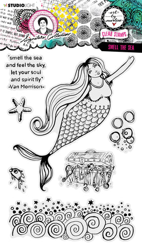 Art By Marlene Clear Stamp Smell The Sea Signature Collection 200x138x3mm 7 PC nr.403