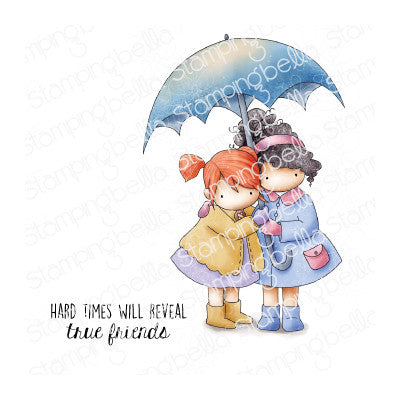 Stamping Bella Cling Stamp -Tiny Townies Under an Umbrella